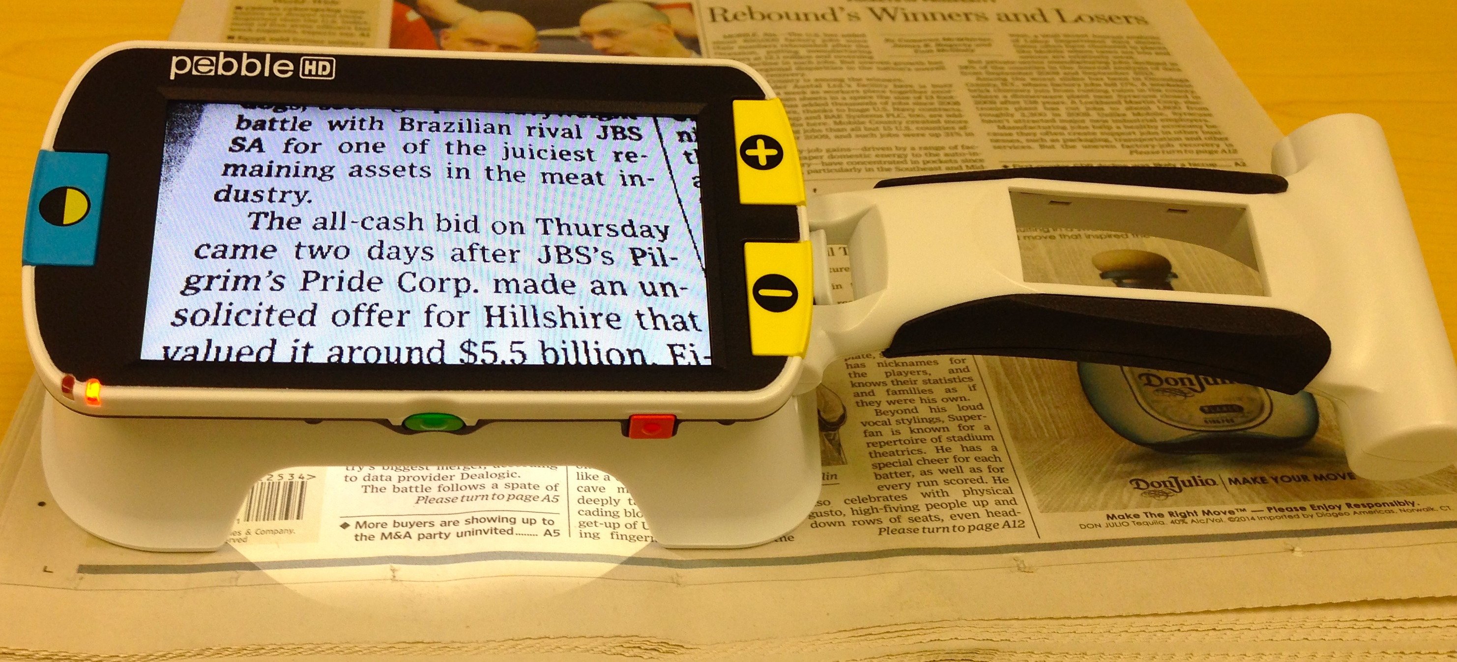 Pebble HD with Stand Low Vision Video Magnifier New England Low Vision